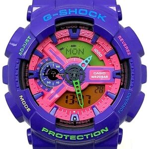 CasioG-Shock GA-110HC-6A Hyper Colors Big Case Purple Yellow Pink Unisex Watch.